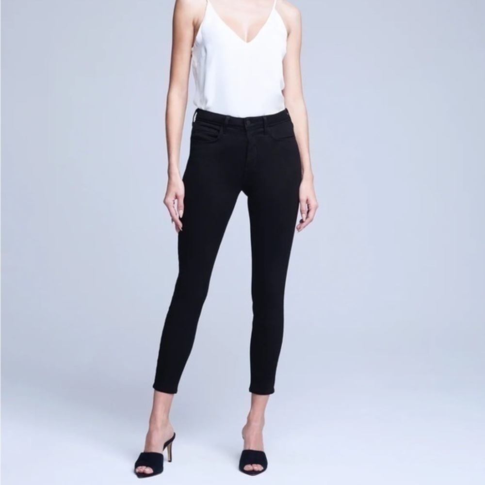 L’Agence • The Margot Skinny High Rise Jeans Noir